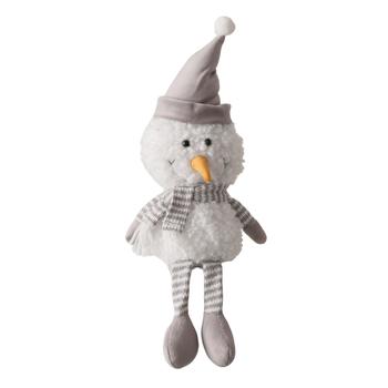 Visuel 1 du produit Figurine bonhomme de neige marron et blanc Triano - 14 x 12 x 34 cm