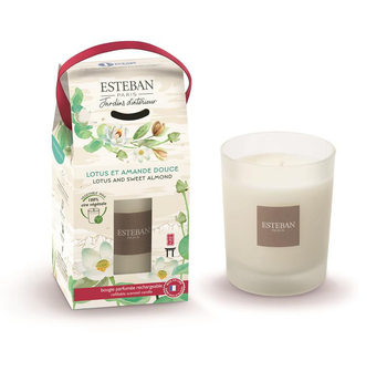 Visuel 1 du produit Bougie parfumée Esteban Estivale senteur Lotus et amande - 180 g