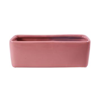 Visuel 1 du produit Coupe rectangulaire pour plante coloris rose - 20 x 7,5 x 7 cm