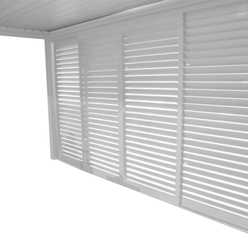 Visuel 1 du produit Claustra coulissant pour pergola autoportée coloris blanc en aluminium - 3 m