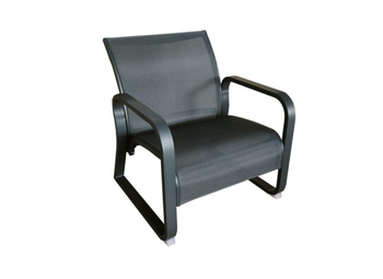 Visuel 1 du produit Fauteuil lounge Quenza II en aluminium, couleur graphite - PROLOISIRS BBM