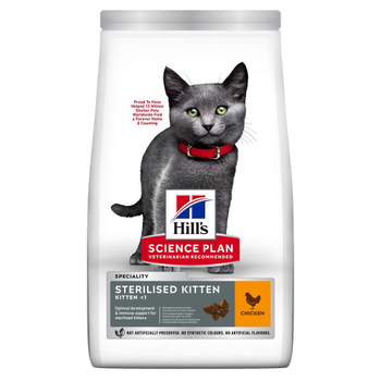 Visuel 1 du produit Croquettes pour chaton stérilisé Hill's Science Plan Kitten Sterilised - 3 kg