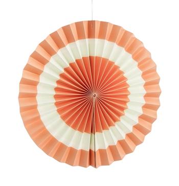 Visuel 1 du produit Suspension en papier blanc et pêche Rosace - Ø 30 cm