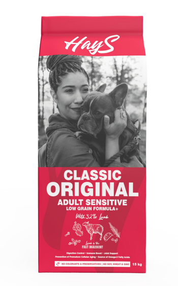 Visuel 1 du produit Croquette pour chien adulte sensible à l'agneau Hays Classic - 15 kg