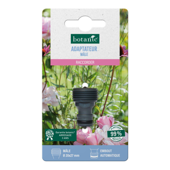 Visuel 1 du produit Adaptateur mâle botanic® - Ø 20 x 27 mm avec embout automatique pour arrosage