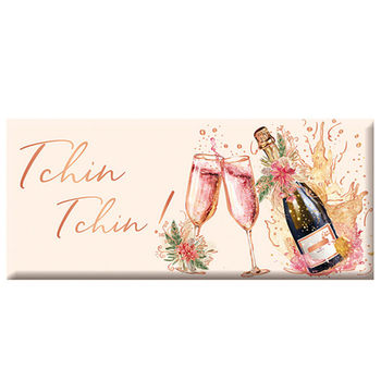 Visuel 1 du produit Mini tablette de chocolat au lait  « Tchin Tchin » Art Grafik