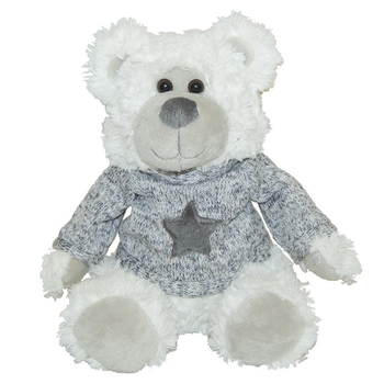 Visuel 1 du produit Peluche ours pull étoile grise
