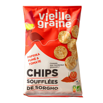 Visuel 1 du produit Chips soufflées de sorgho paprika fumé et tomate bio Vieille Graine