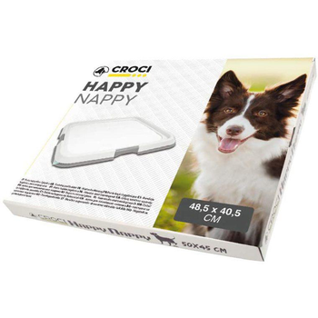 Visuel 1 du produit Support pour tapis hygiénique pour chien super nappy au charbon actif Crocy - 60 x 60 cm