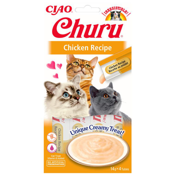Visuel 1 du produit Friandise en crème pour chat au poulet Inaba Churu - 4 x 14 g