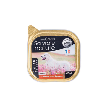 Visuel 2 du produit Aliment humide complet pour le chien adulte à la volaille et aux légumes Sa vraie nature - 300 g