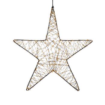 Visuel 1 du produit Décoration lumineuse de Noël étoile micro LED blanc orangé flash minuterie variateur intérieur extérieur - Ø 56 cm