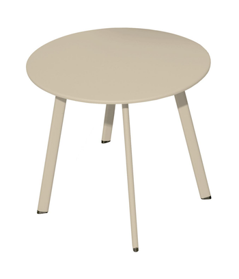 Visuel 1 du produit Table basse Massaî coloris beige en acier - Ø 40 x 35 cm