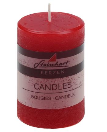 Visuel 1 du produit Bougie cylindrique rubis Rustique petit modèle - Ø 5,8 x H 8 cm
