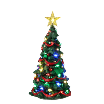 Visuel 1 du produit Sapin lumineux multicolore pour village de Noël Lemax