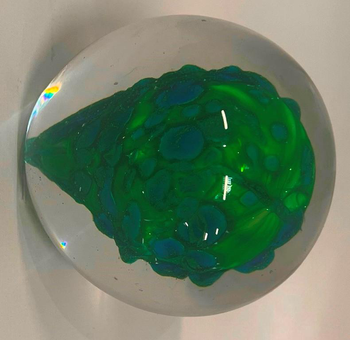 Visuel 1 du produit Boule sulfure verte en verre Liam - Ø 8 cm