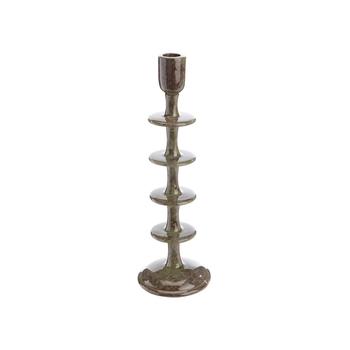 Visuel 1 du produit Chandelier à 4 cercles en aluminium brun émaillé - Ø 10,5 x H 32 cm