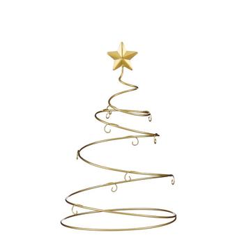 Visuel 1 du produit Mini sapin étoilé à poser en métal doré - Ø 25 x H 40 cm