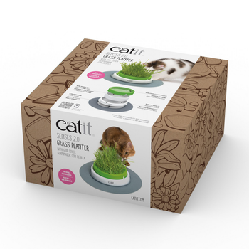 Visuel 1 du produit Pot de culture pour herbe à chat blanc/vert Cat-it Senses 2.0