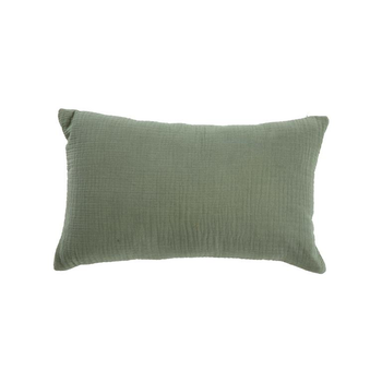 Visuel 1 du produit Coussin en gaze de coton vert - 50 x 30 cm