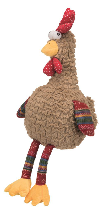 Visuel 1 du produit Jouet pour chien en peluche coloris multicolore peluche coq avec son original Trixie - 60 cm
