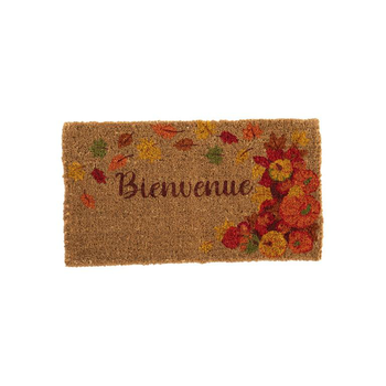 Visuel 1 du produit Paillasson en fibre de coco motif citrouilles message Bienvenue - 72 x 40 cm