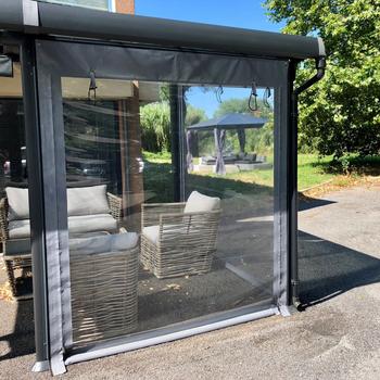 Visuel 1 du produit Fermeture PVC droite pour pergola autoportante AZURA Couleurs du Monde
