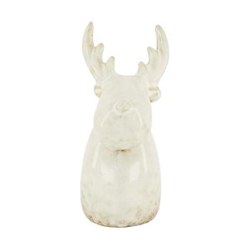 Visuel 1 du produit Cerf à poser en céramique grise - 5,5 x 7 x 13 cm