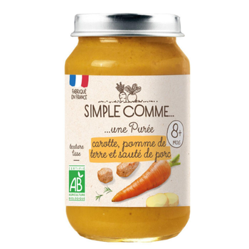 Visuel 1 du produit Pot carotte sauté de porc bio Simple Comme - 200g