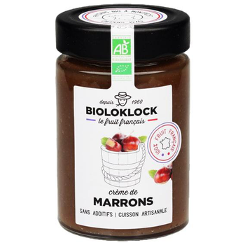 Visuel 1 du produit Crème de marrons bio en pot de verre Bioloklock - 230 g