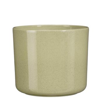 Visuel 1 du produit Pot rond coloris vert en céramique Mica Decorations - 17,5 x Ø 19 cm