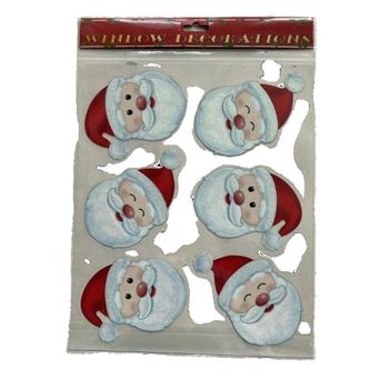 Visuel 1 du produit Stickers scintillants assortiment de Noël multicolore - 28,5 x 34,5 cm