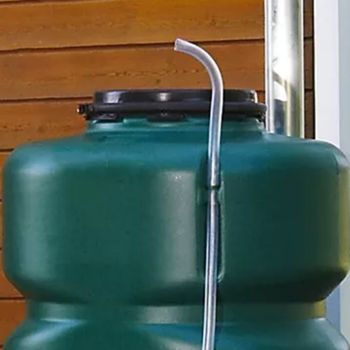 Visuel 1 du produit Récupérateur d'eau cubique vert foncé avec tuyau-jauge Garancia - 500 L