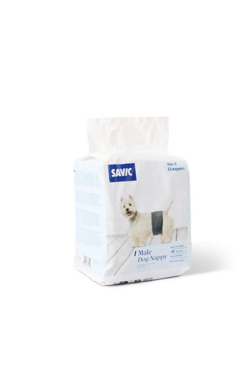 Visuel 1 du produit Couche pour chien coloris noir Savic Male Dog Nappy - Taille S x 12