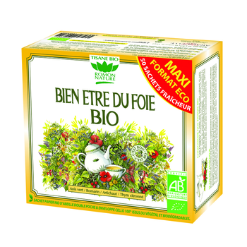 Visuel 1 du produit Tisane bien-être du foie bio en boite de 80 g