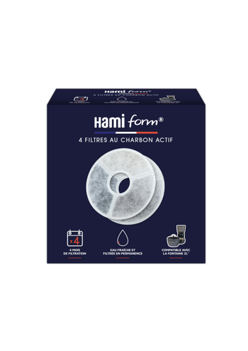 Visuel 1 du produit Filtre à charbon actif pour fontaine à eau 2 L coloris blanc HamiForm - x 4