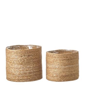 Visuel 1 du produit Panier cache-pot coloris marron en jute Atlantic - 24 x  Ø 26 cm