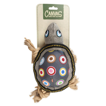 Visuel 1 du produit Jouet pour chien coloris multicolore peluche tortue Duvoplus Canvas - 27 x 21 x 10 cm