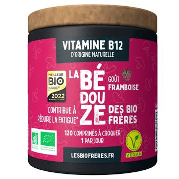 Visuel 1 du produit Vitamine B12 goût framboise Les bio frères La Bédouze - 120 comprimés
