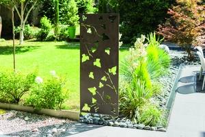 Visuel 1 du produit Écran décoratif en métal coloris gris taupe Nortène panel n°4 - 60 x 150 cm