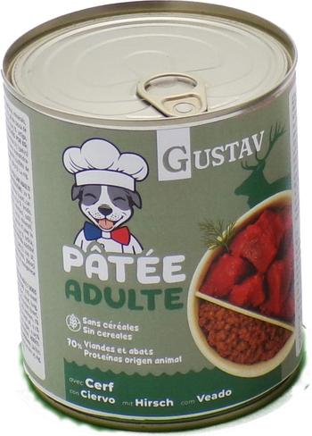 Visuel 1 du produit Pâtée pour chien adulte au gibier sans céréales complète Bubimex Gustav - 800 g