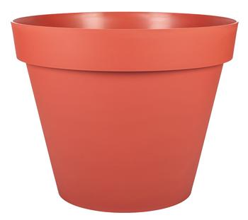 Visuel 1 du produit Pot rond en plastique coloris terre battue EDA Toscane - Ø 40 x H 32 cm