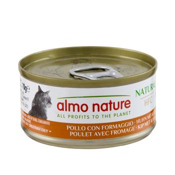 Visuel 1 du produit Pâtée pour chat HFC Natural au poulet et fromage Almo Nature - 70 g