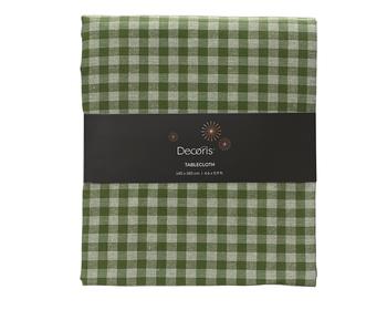 Visuel 1 du produit Nappe rectangulaire en coton à carreaux vert romarin - 180 x 140 cm