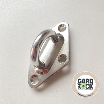Visuel 1 du produit Pontet pour voile d'ombrage coloris gris en inox Gard&Rock - Ø 8 cm