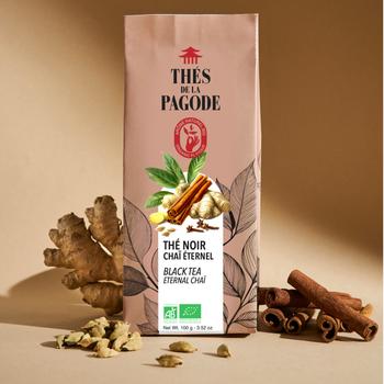 Visuel 1 du produit Thé noir Chaï éternel bio Thés de la Pagode - 100 g