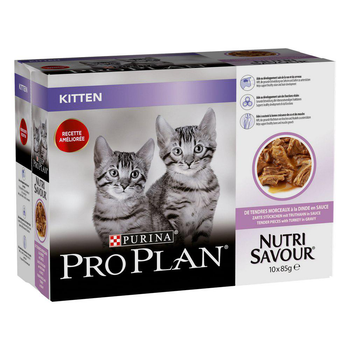 Visuel 1 du produit Pâtée pour chat junior à la dinde Pro plan 10 x 85 g