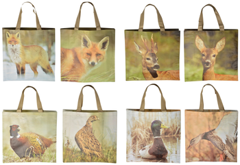 Visuel 1 du produit Sac de courses illustration faune sauvage - 39,5 x 14,5 x 40 cm