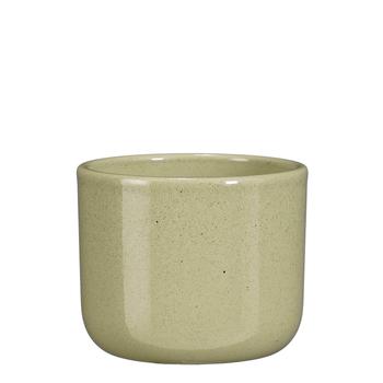 Visuel 1 du produit Pot rond coloris vert en céramique Fedor Mica Decorations - 10,5 x Ø 12,5 cm