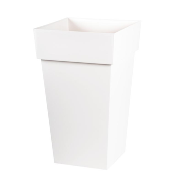 Visuel 1 du produit Pot Toscane carré haut blanc L.40 x l.39 x H.65 cm